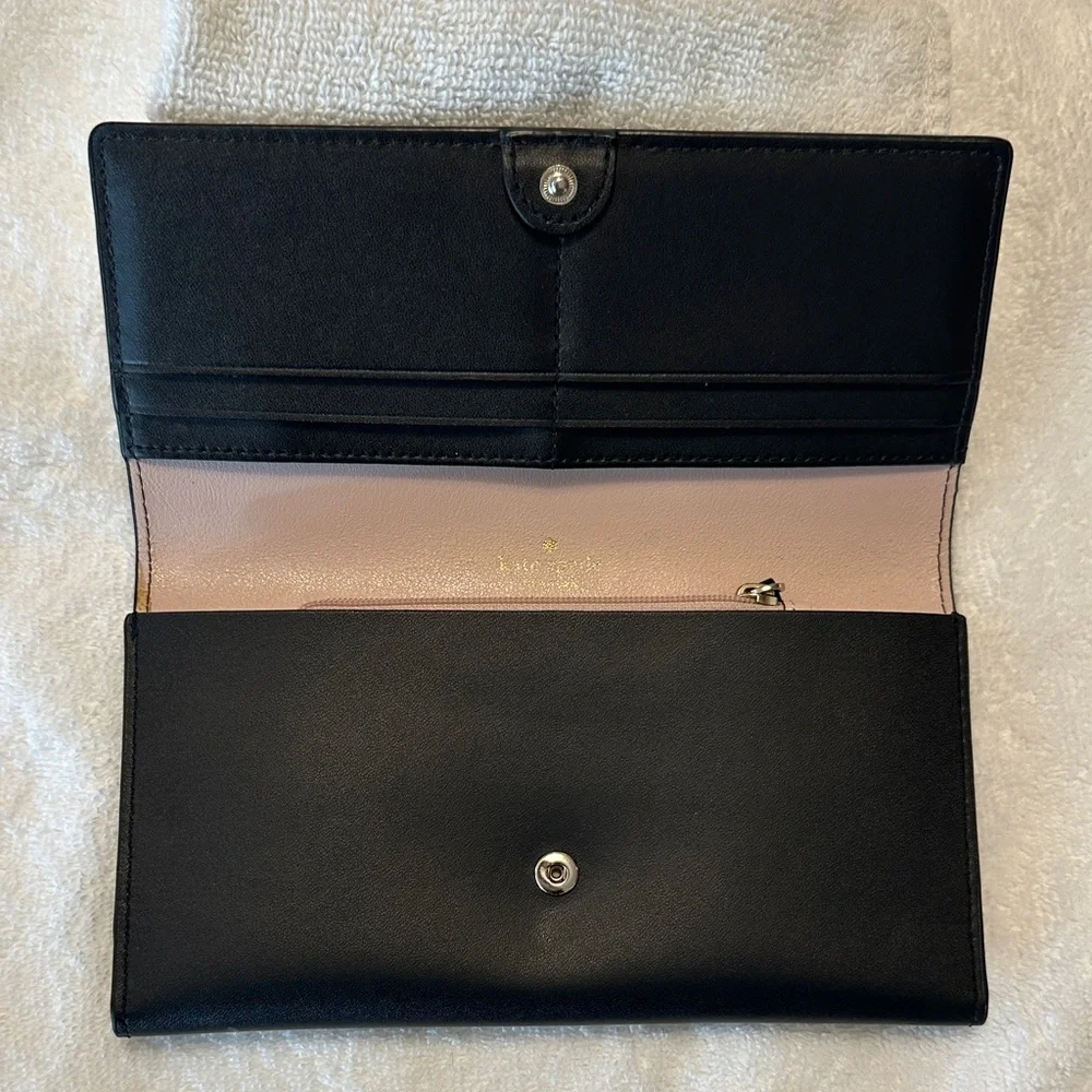 Kate Spade New York Arbour Hill Smooth Leather Black Wallet
